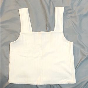 american eagle white ribbed tank